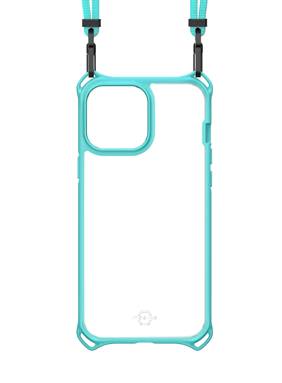 Itskins Hybrid Sling iPhone 13 Pro Cover - Light Blue - Tashqila Itskins Hybrid Sling iPhone 13 Pro Cover - Light Blue - Tashqila
